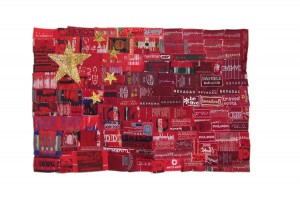 étiquettes récupérées, couture. 2008.
